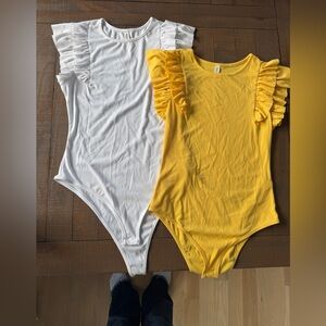 Set of two Ruffle Sleeve Bodysuits